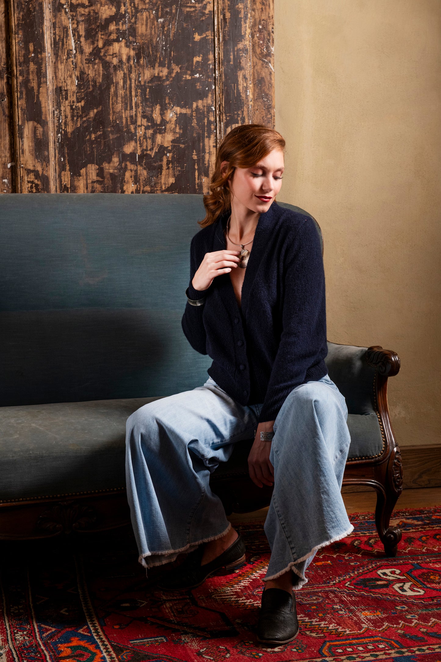 CARDIGAN CORTO COLLO SCIALLE