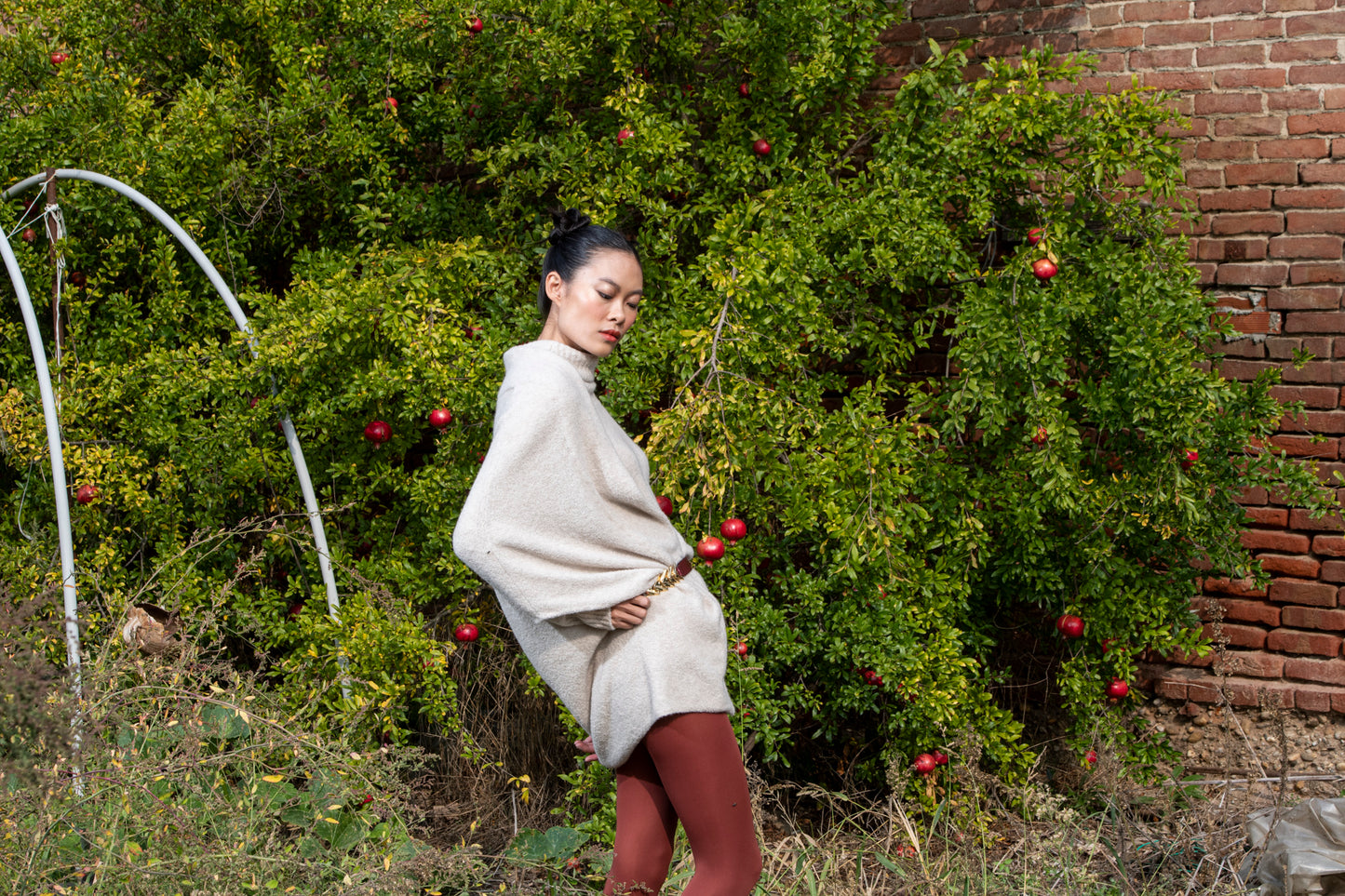 PONCHO BOUCLÉ CASHMERE SILK