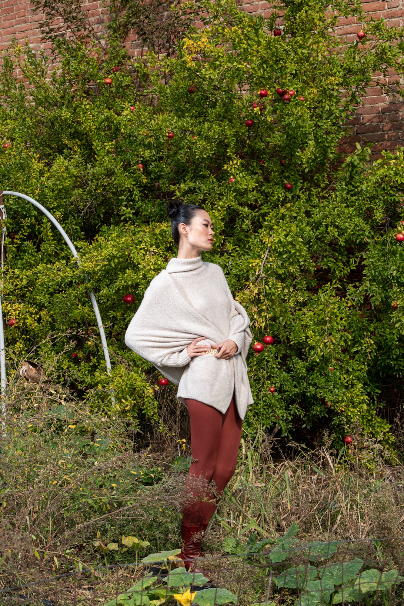 PONCHO BOUCLÉ CASHMERE SILK