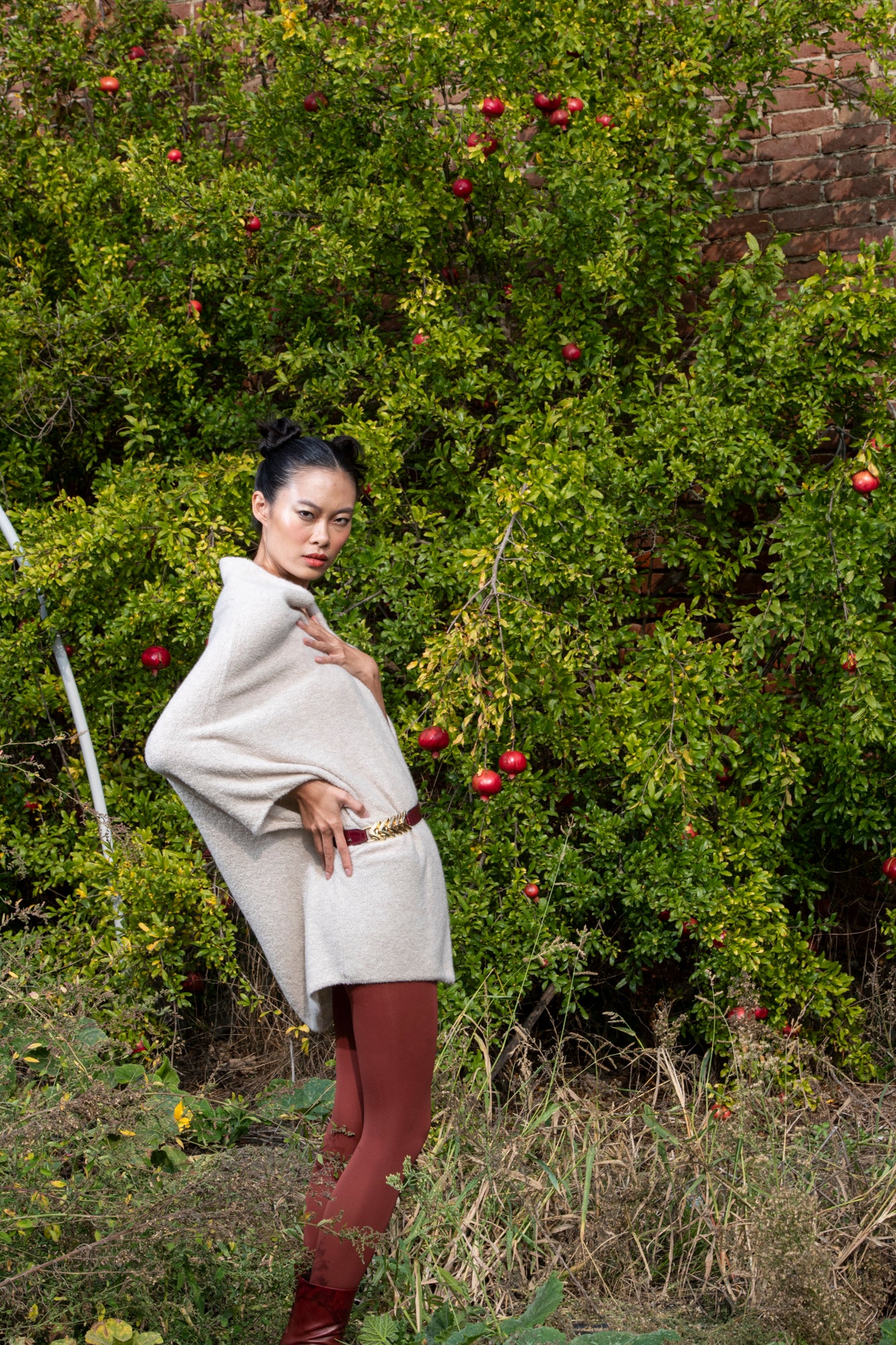 PONCHO BOUCLÉ CASHMERE SILK