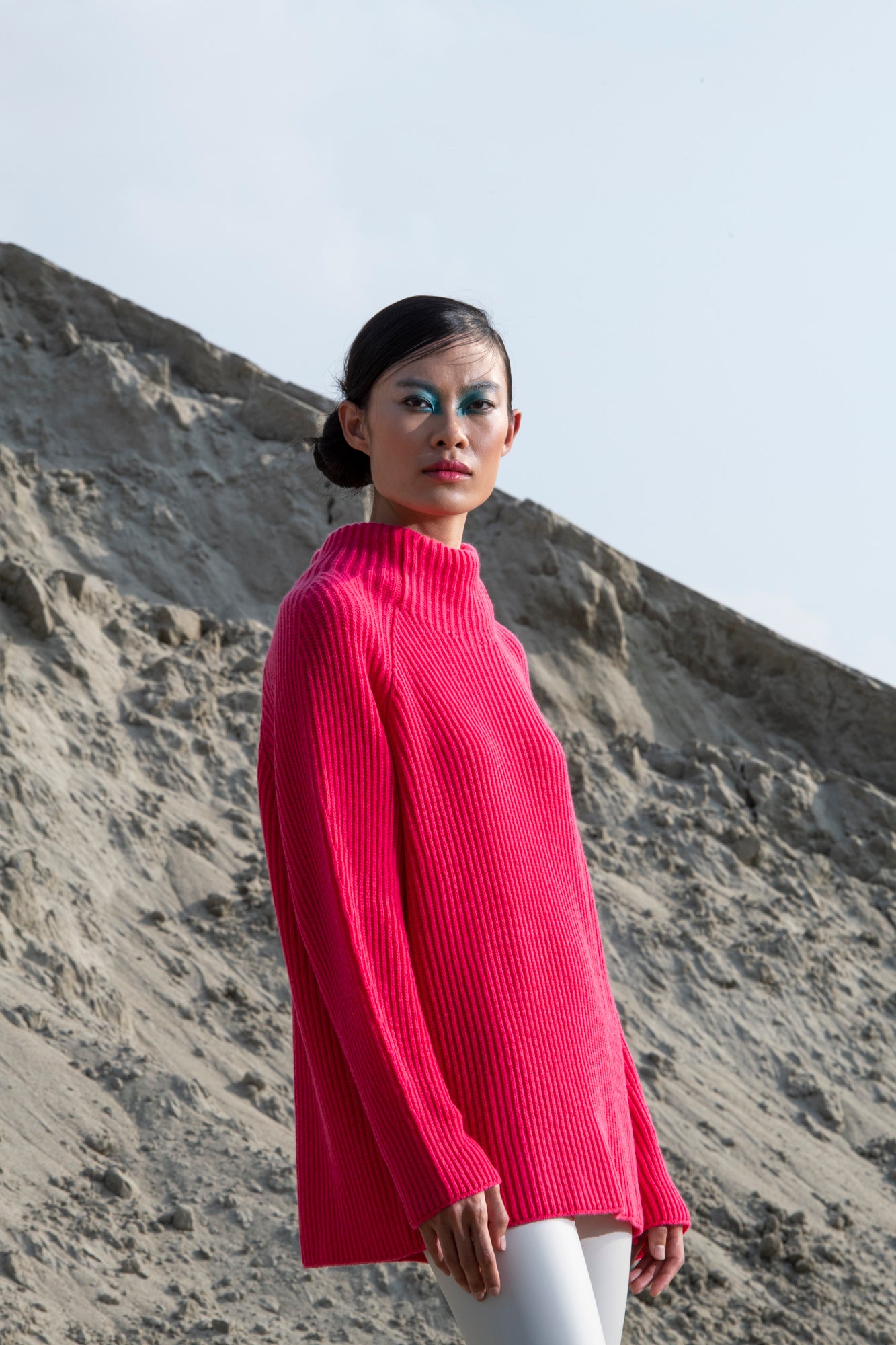 COLLO ALTO IN PURO CASHMERE A COSTA INGLESE