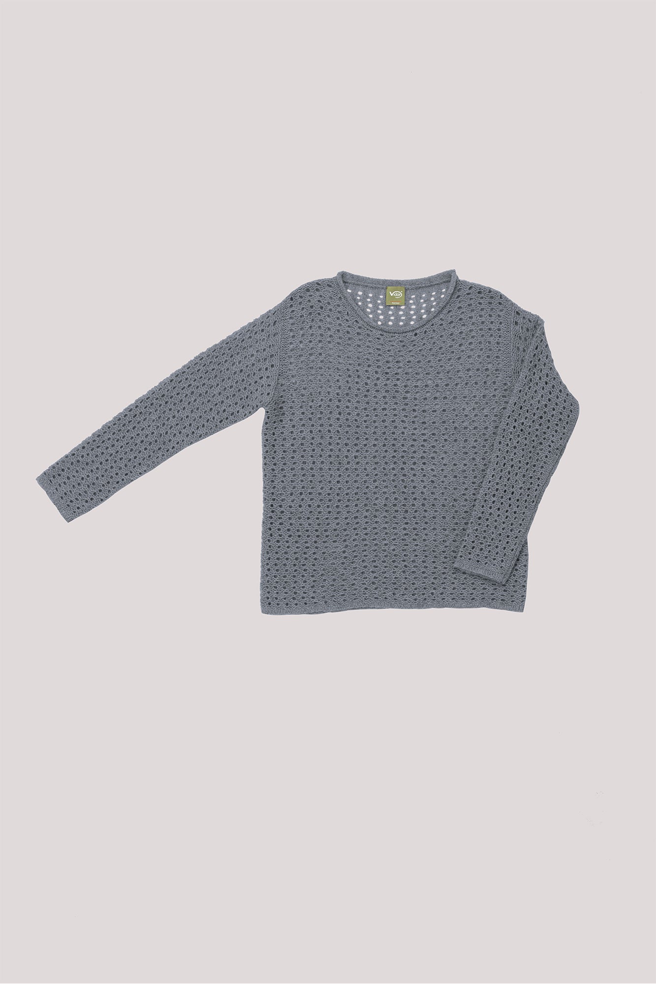 PERFORATED "BOAT NECK" 100% CASHMERE