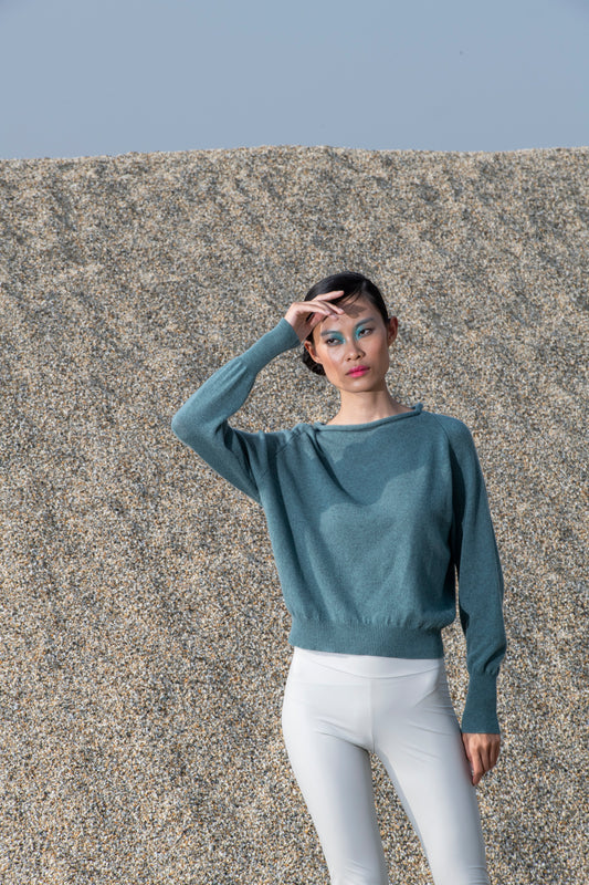 SCOLLO BARCA "AUDREY" IN PURO CASHMERE