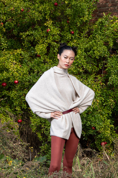 PONCHO BOUCLÉ ​​CASHMERE SILK